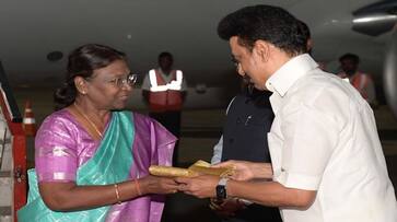 MK Stalin welcomes president of india droupadi murmu who came to chennai smp MK Stalin welcomes president of india droupadi murmu who came to chennai smp