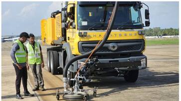 Modern rubber removal machine commissioned in Thiruvananthapuram Airport for ensuring safety afe Modern rubber removal machine commissioned in Thiruvananthapuram Airport for ensuring safety afe