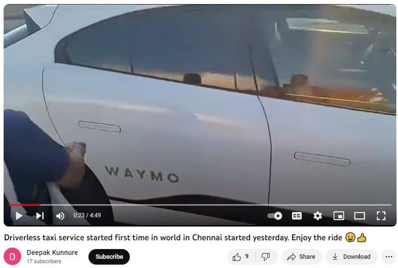 Driverless taxi service started first time in world in Chennai here is the truth jje