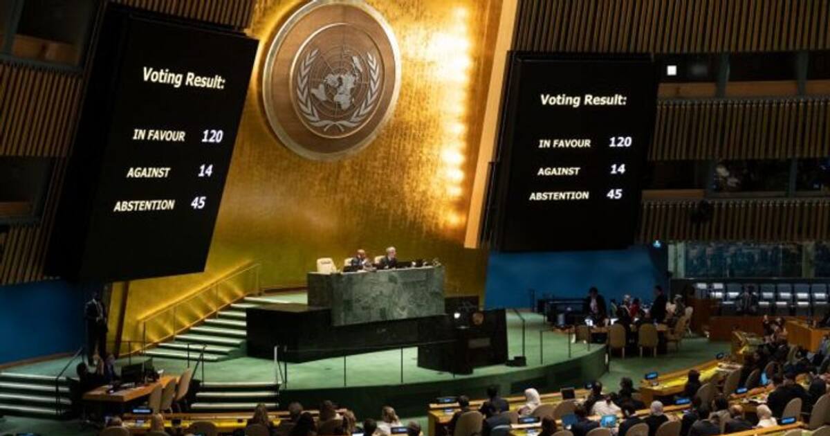 UN General Assembly Adopts Gaza Resolution, Calls For Immediate And ...