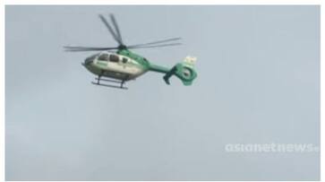 Police helicopter inspection on maoist region in Attappadi prm Police helicopter inspection on maoist region in Attappadi prm