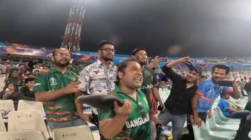 Cricket Disheartened Bangladesh Fan hits himself with shoe after disappointing loss to Netherlands (WATCH) osf Cricket Disheartened Bangladesh Fan hits himself with shoe after disappointing loss to Netherlands (WATCH) osf