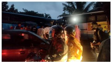Ksrtc bus and private bus collide in Cherthala prm Ksrtc bus and private bus collide in Cherthala prm