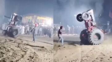 Tragedy in tractor acrobatics competitions.. Stunt man dies due to falling under the engine.. Video viral..ISR Tragedy in tractor acrobatics competitions.. Stunt man dies due to falling under the engine.. Video viral..ISR