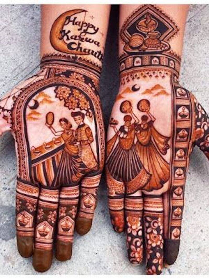 Karwa chauth special | Karva chauth mehndi designs, Bridal mehendi designs  hands, Modern mehndi designs