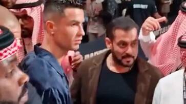 Football Unprecedented crossover: Cristiano Ronaldo walks past Salman Khan at a boxing even in Saudi Arabia osf Football Unprecedented crossover: Cristiano Ronaldo walks past Salman Khan at a boxing even in Saudi Arabia osf