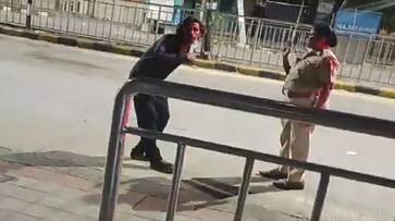 Rowdy Shows Dragon to Woman Police in Tumakuru grg Rowdy Shows Dragon to Woman Police in Tumakuru grg