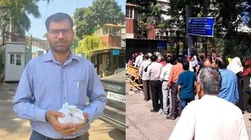 Rs 2000 notes found in Diwali House cleaning long queue at RBI office in Bhopal san Rs 2000 notes found in Diwali House cleaning long queue at RBI office in Bhopal san