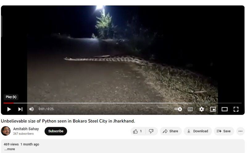 viral video of long python from Nalumanikattu near Thiruvanchoor true of false here is the fact check jje 