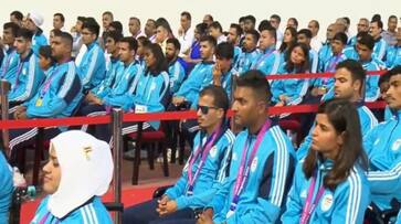Prime Minister Narendra Modi met the athletes who won the medals in the Asian Para Games rsk Prime Minister Narendra Modi met the athletes who won the medals in the Asian Para Games rsk