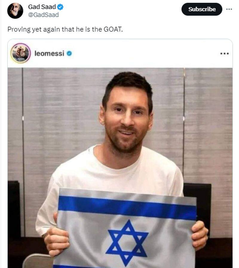 Football GOAT Lionel Messi Carrying Israel National Flag Here is the truth jje 