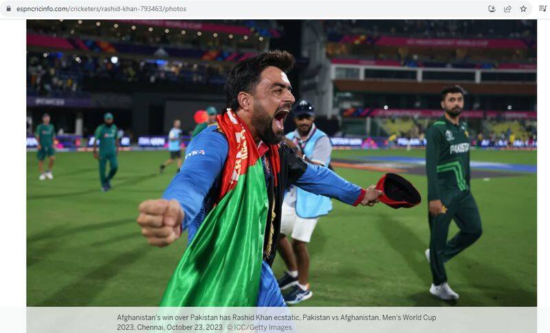 Rashid Khan waving the Indian flag after Afghanistan win over Pakistan here is the truth jje 