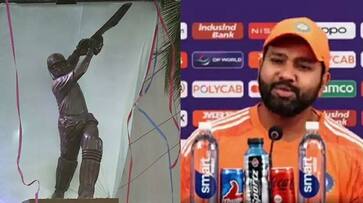 ODI World Cup 2023: Rohit Sharma's witty response to Sachin Tendulkar's statue unveiling at Wankhede stadium osf ODI World Cup 2023: Rohit Sharma's witty response to Sachin Tendulkar's statue unveiling at Wankhede stadium osf