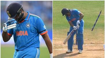 Rohit Sharma, got out for 4 runs against Sri Lanka in 33rd Match of World Cup 2023 rsk Rohit Sharma, got out for 4 runs against Sri Lanka in 33rd Match of World Cup 2023 rsk