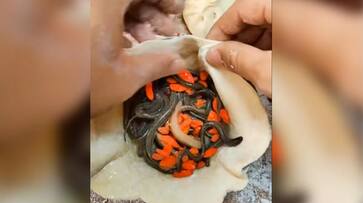 Virat Video: Man stuffing live worms inside momos in China leaves internet disgusted (WATCH) snt Virat Video: Man stuffing live worms inside momos in China leaves internet disgusted (WATCH) snt