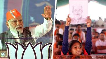 PM Modi acknowledges beti for bringing his painting in Kanker assures to write letter WATCH gcw PM Modi acknowledges beti for bringing his painting in Kanker assures to write letter WATCH gcw