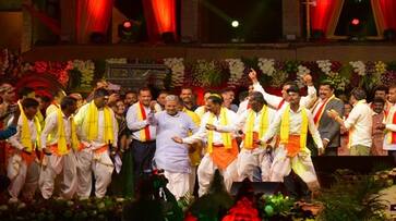 CM Siddaramaiah Dance to Folk Song at Hampi in Vijayanagara grg CM Siddaramaiah Dance to Folk Song at Hampi in Vijayanagara grg