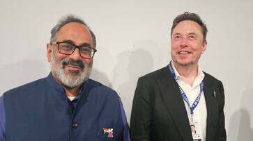 Chandrasekhar is also in my son's name - Elon Musk with Union Minister Rajeev Chandrasekhar..ISR Chandrasekhar is also in my son's name - Elon Musk with Union Minister Rajeev Chandrasekhar..ISR