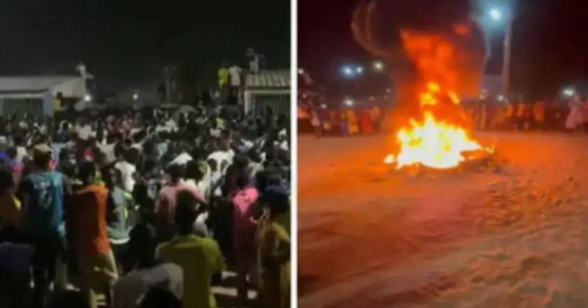 தோண்டி எடுக்கப்பட்டு ரோட்டில் கொளுத்தப்பட்ட உடல்.. செனகலில் பரபரப்பு - ஏன் அப்படி செய்தார்கள்? இறந்தவர் யார்?