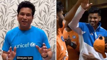 India vs Sri Lanka: Men in Blue go berserk as Sachin Tendulkar declares Shreyas Iyer as 'Best Fielder' (WATCH) snt India vs Sri Lanka: Men in Blue go berserk as Sachin Tendulkar declares Shreyas Iyer as 'Best Fielder' (WATCH) snt