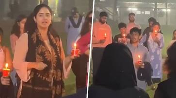 Israel Palestine war: Candle march in support of Hamas adds to debate over Haryana university lecture (WATCH) AJR Israel Palestine war: Candle march in support of Hamas adds to debate over Haryana university lecture (WATCH) AJR