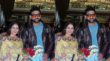 Varun tej and lavanya tripathi arrives Hyderabad after getting married ksr Varun tej and lavanya tripathi arrives Hyderabad after getting married ksr