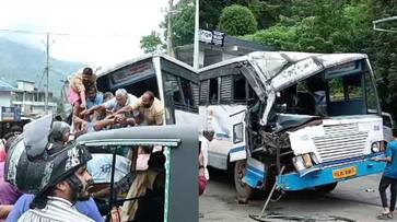 KSRTC and Taurus lorry collide, eight injured KSRTC and Taurus lorry collide, eight injured