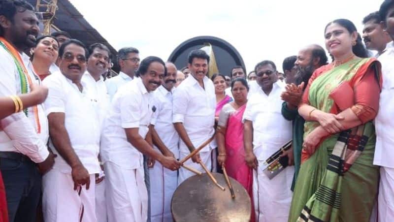 Karunanidhi Centenary Muthamil Chariot Tour Begins: 4 Ministers Participate-rag