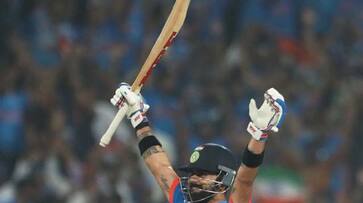 Virat Kohli has created history on his 35th birthday after hitting his 49th ODI Century during IND vs SA 37th World Cup Match at Eden Gardens Kolkata rsk Virat Kohli has created history on his 35th birthday after hitting his 49th ODI Century during IND vs SA 37th World Cup Match at Eden Gardens Kolkata rsk