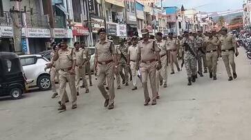 Police Tight Security In Chikkamagaluru for Dattamala Campaign grg Police Tight Security In Chikkamagaluru for Dattamala Campaign grg