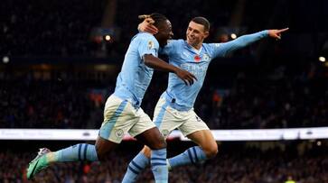 Football Jerrmy Doku ignites the Etihad Stadium with Manchester City's 6th goal against Bournemouth osf Football Jerrmy Doku ignites the Etihad Stadium with Manchester City's 6th goal against Bournemouth osf