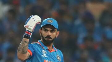 Virat Kohli scores 49th ODI Century, Equals Sachin Tendulkar record, ICC World cup 2023, India vs South Africa CRA Virat Kohli scores 49th ODI Century, Equals Sachin Tendulkar record, ICC World cup 2023, India vs South Africa CRA