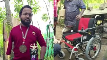 Appu Mr Alleppey fights against challenges rotary club handed over wheel chair SSM Appu Mr Alleppey fights against challenges rotary club handed over wheel chair SSM
