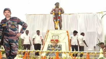 Construction of Bronze Statue for the Martyred Soldier in Vijayapura grg Construction of Bronze Statue for the Martyred Soldier in Vijayapura grg