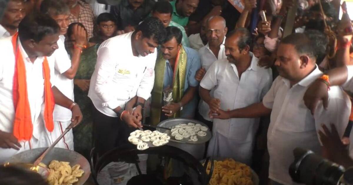 நடைபயணத்தின் போது திடீர் முறுக்கு மாஸ்டராக மாறிய அண்ணாமலை; பாதயாத்திரையில் சுவாரசியம்