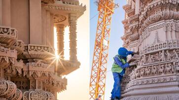 UAE: Abu Dhabi's first traditional Hindu stone temple nears completion, grand opening on February 14 anr UAE: Abu Dhabi's first traditional Hindu stone temple nears completion, grand opening on February 14 anr