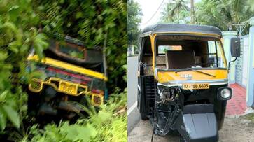 Drunk and drive auto driver hits another auto which fall into river three injured in pathanamthitta etj Drunk and drive auto driver hits another auto which fall into river three injured in pathanamthitta etj