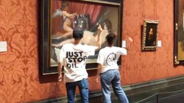 climate activists attack Diego Velazquez oil painting at London National Gallery rlp climate activists attack Diego Velazquez oil painting at London National Gallery rlp