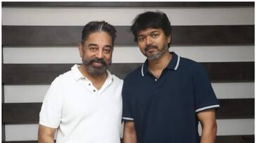 Vikram Leo Moment Kamal Haasan and Thalapathy Vijays latest picture goes viral vvk Vikram Leo Moment Kamal Haasan and Thalapathy Vijays latest picture goes viral vvk