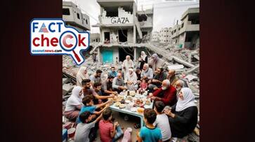 AI generated image shared as Gaza people dining together amid rubble fact check jje AI generated image shared as Gaza people dining together amid rubble fact check jje