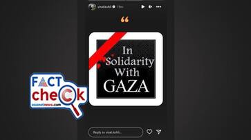 Fake Instagram story of Virat Kohli of solidarity with Gaza viral Fact Check jje Fake Instagram story of Virat Kohli of solidarity with Gaza viral Fact Check jje