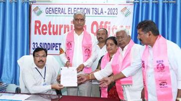 harish rao filed nomination in siddipet KRJ harish rao filed nomination in siddipet KRJ