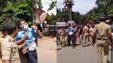 Protests against soil mining in NuraNadu; Police action and forceful removal of roadblocks Protests against soil mining in NuraNadu; Police action and forceful removal of roadblocks