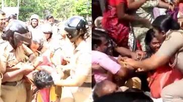 protest against soil mining in Nooranad; 'police dragged women on the road' says protesters protest against soil mining in Nooranad; 'police dragged women on the road' says protesters