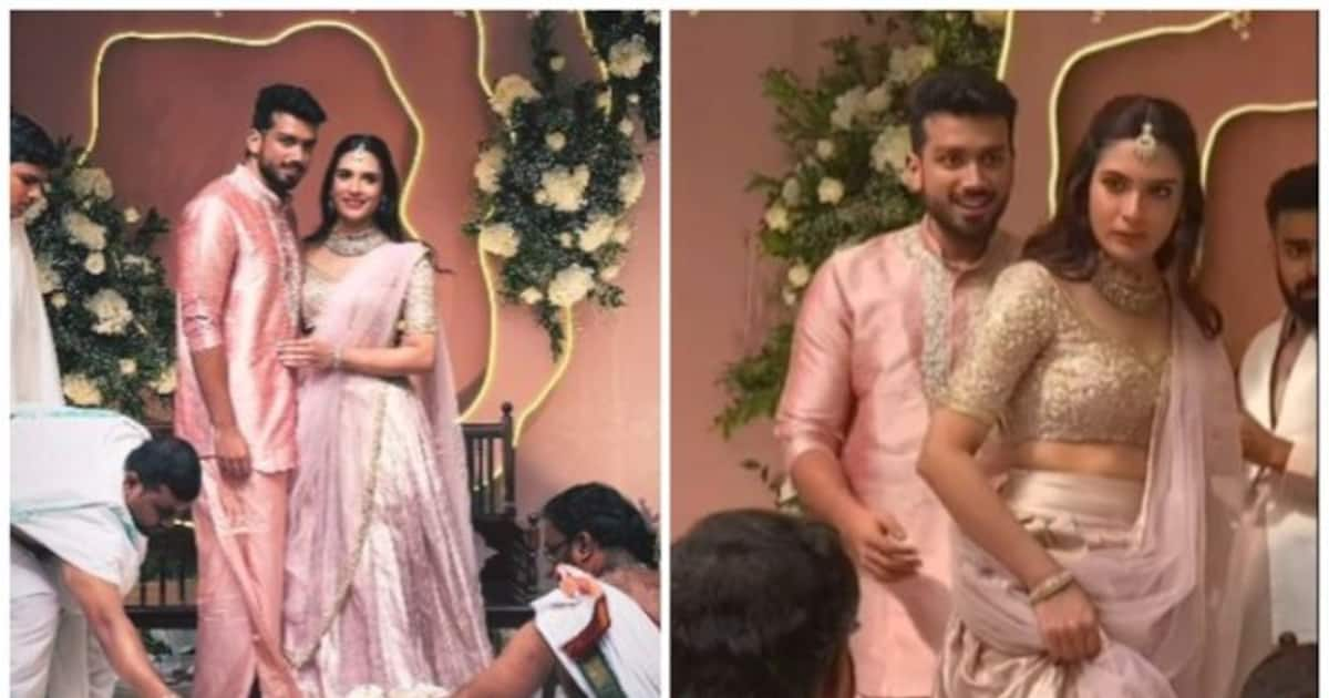 Malayalam Actor Kalidas Jayaram Gets Engaged To Tarini, Viral Video ...