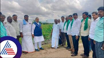 Drought tour Politics between Congress BJP No drought solution at bellary rav Drought tour Politics between Congress BJP No drought solution at bellary rav