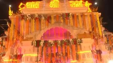 Inside visuals of under-construction Ram Mandir in Ayodhya on Deepotsav ksp Inside visuals of under-construction Ram Mandir in Ayodhya on Deepotsav ksp