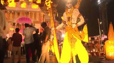 Inside visuals of under-construction Ram Mandir in Ayodhya on the eve of Diwali sgb Inside visuals of under-construction Ram Mandir in Ayodhya on the eve of Diwali sgb