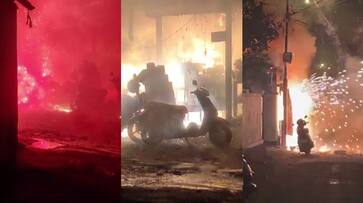 massive fire breaks out at firecracker shop in Thiruvananthapuram massive fire breaks out at firecracker shop in Thiruvananthapuram