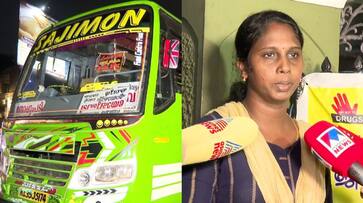 In Kochi, the private bus left without dropping the girls at the stop In Kochi, the private bus left without dropping the girls at the stop